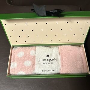 Kate Spade Pink and White Polka Dot Socks Set
